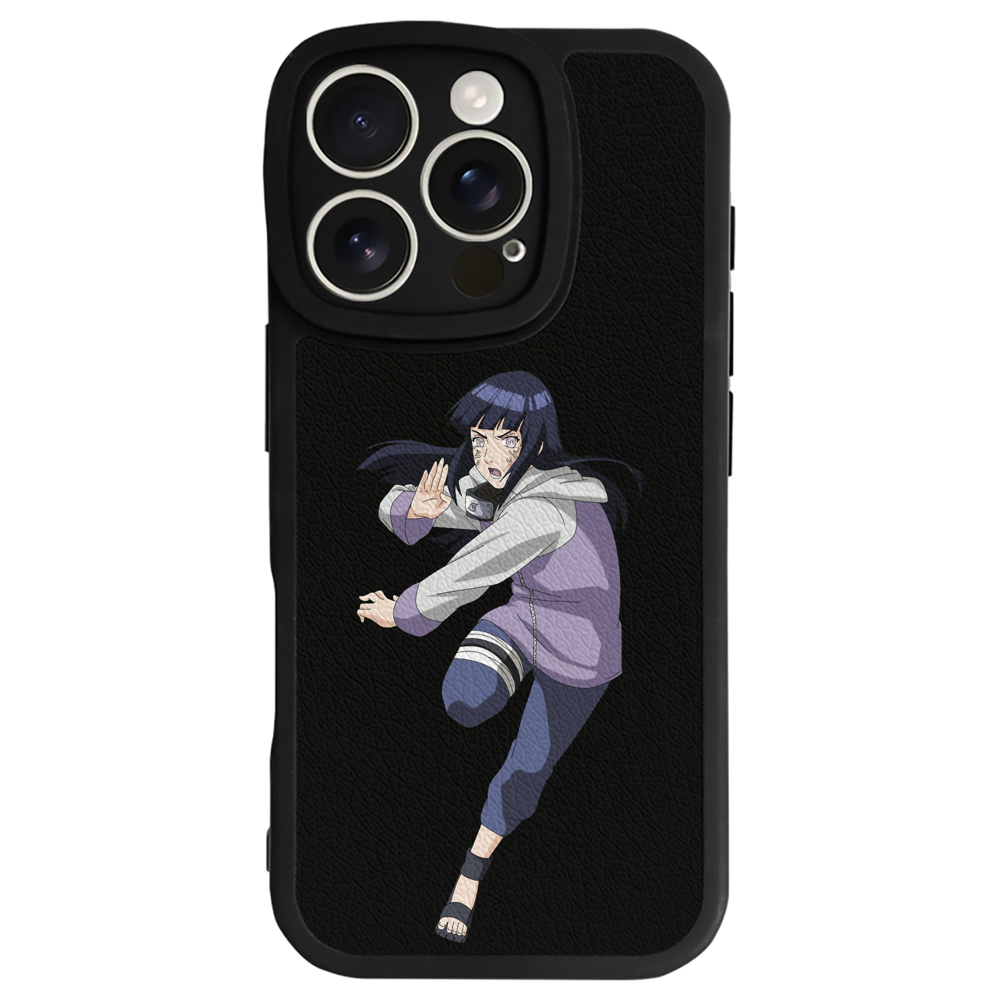 （画像用） NARUTO -ナルト- 日向ヒナタ Hyūga Hinata 【iPhone 16シリーズ対応】シリコンスマホケース（レザー調） 材質：シリコン